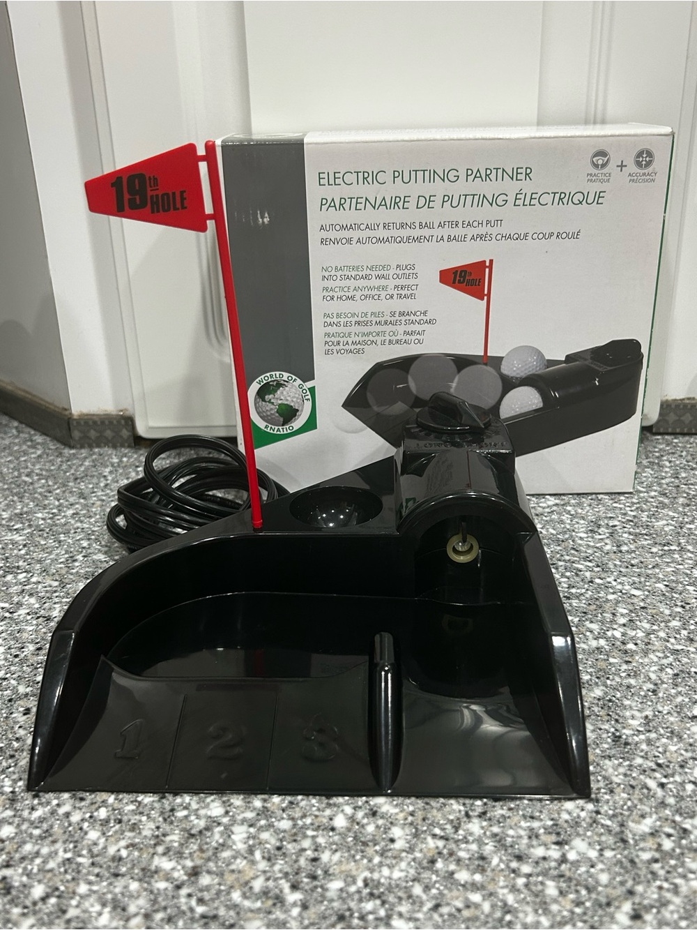 19th Hole Electric Putting Partner Golf Ball Return Practice Trainer w/ Box